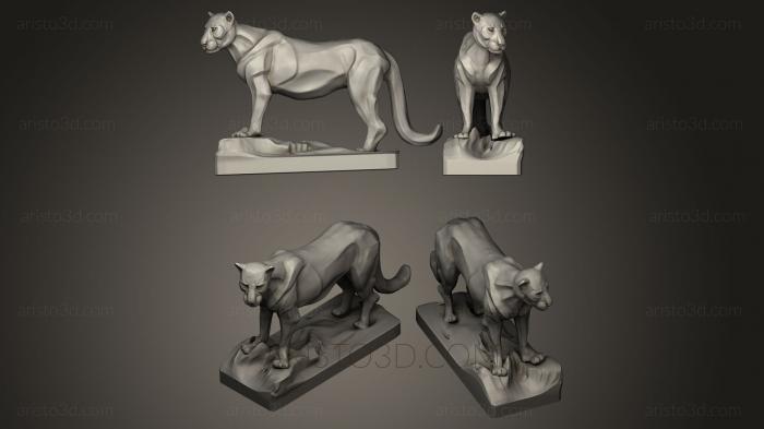 Figurines lions tigers sphinxes (STKL_0135) 3D model for CNC machine